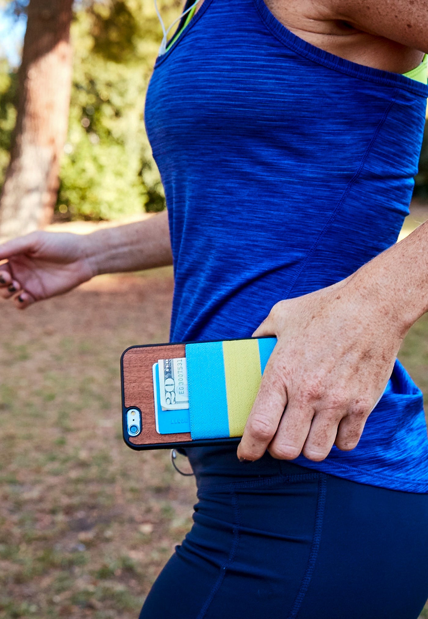 Woman jogging with jimmycase